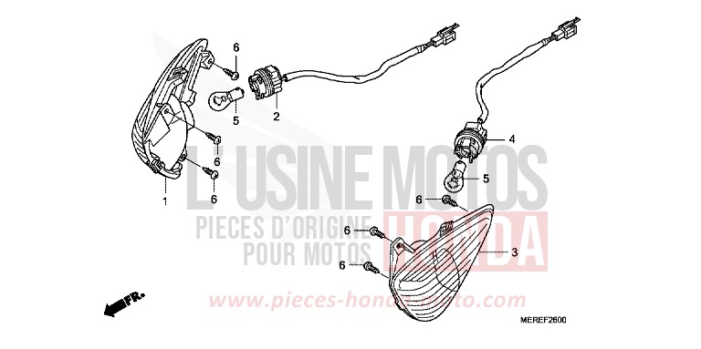 CLIGNOTANT (CBF600S/SA) de CBF600S ABS PEARL NIGHTSTAR BLACK (NHA84) de 2009